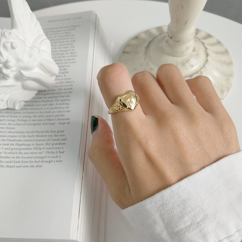 925 sterling silver ring women's fancy English jewelry simple and fresh student hipster ring ring