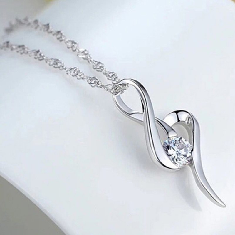 Jewelry Jewelry 925 Silver Pendant Platinum Women's Water Language Pendant